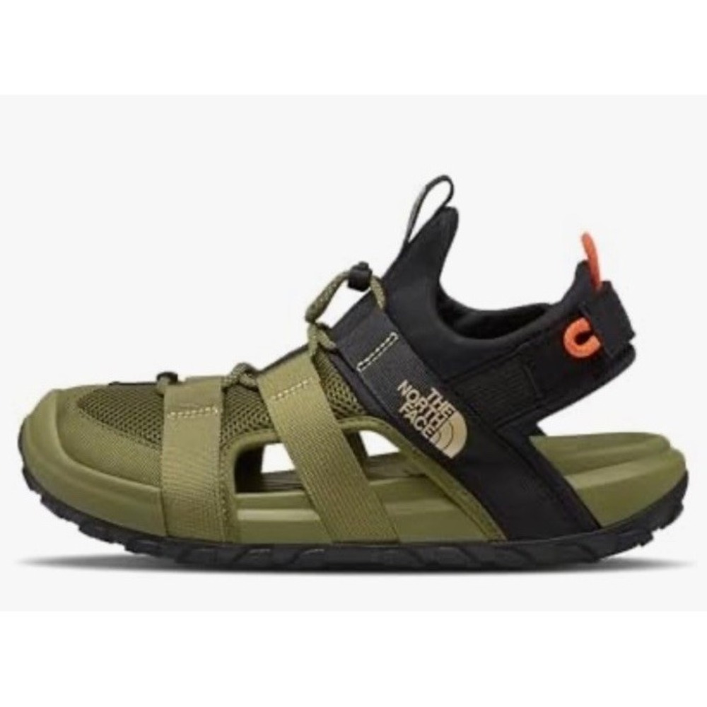 The North Face Explore Camp Sandals Olive Green Adjustable Back Men's Size 12.5